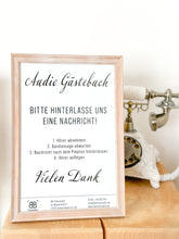 Laden Sie das Bild in den Galerie-Viewer, Schild auf dem für die Gäste beschrieben steht, wie das ganze funktioniert.