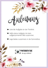 Laden Sie das Bild in den Galerie-Viewer, Spielkarten Fotobox Rosa florares Design.