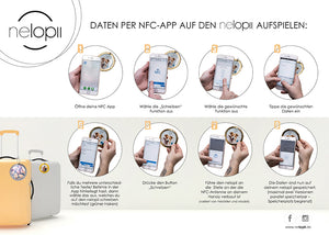 nelopii groß - Personalisierbarer Kofferanhänger mit NFC-Chip